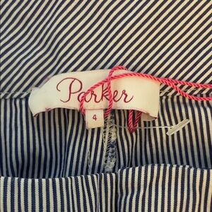 Parker Navy and White Striped Shorts 4